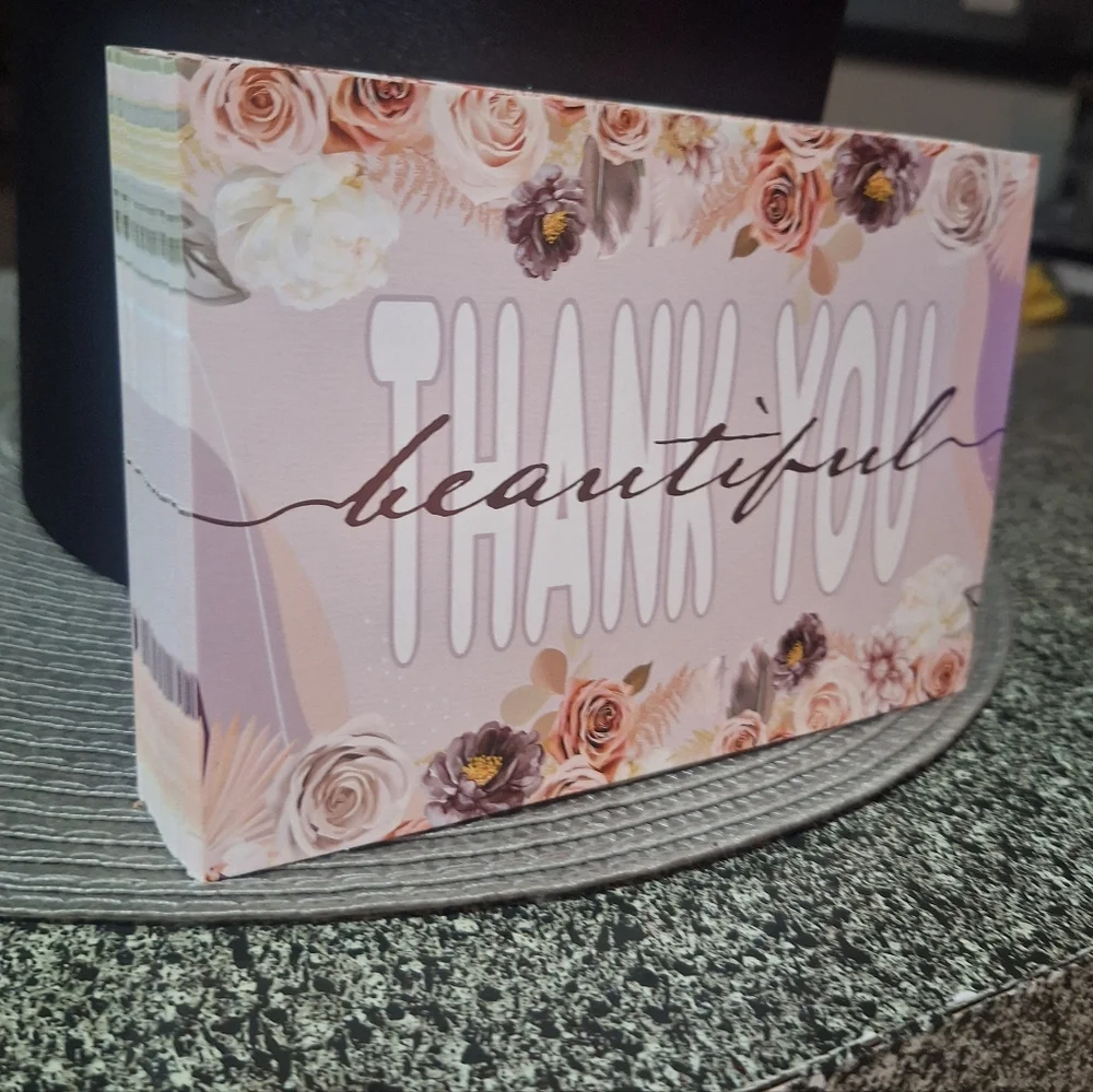 25ct. 4x6 Boho Floral Thank You Cards Bonus 3- Random Polymailers